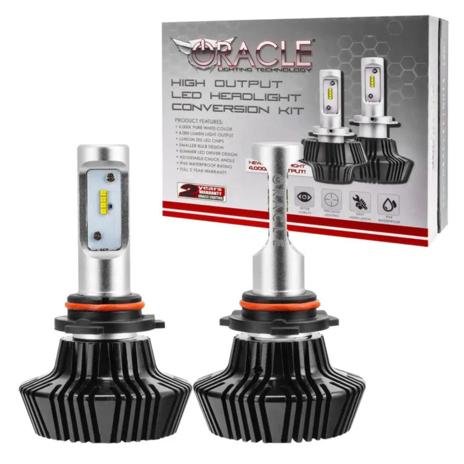 ORACLE Lighting 9006 4000+ lumen LED headlight bulb 6000K high beam upgrade