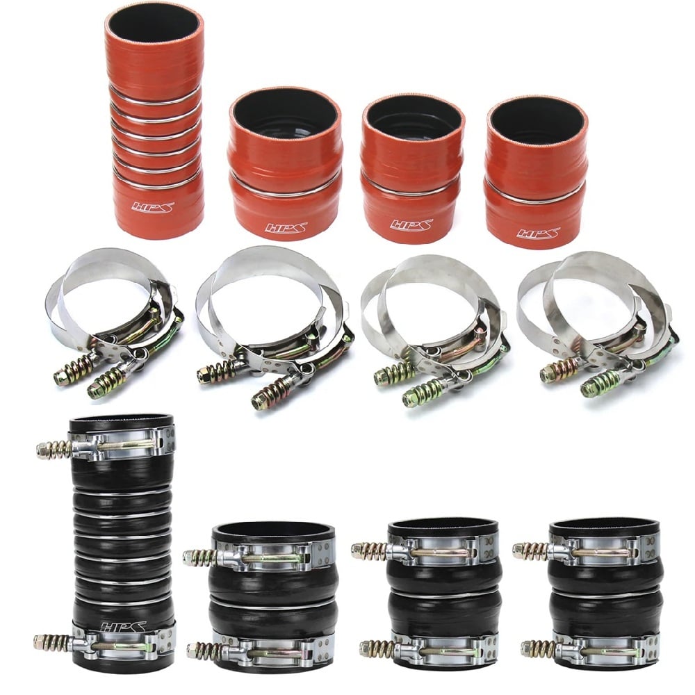 HPS High Temp Reinforced Silicone Intercooler Boot Kit for 07.5-09 Dodge 6.7L Cummins
