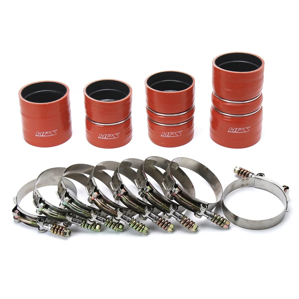 HPS High Temp Reinforced Silicone Intercooler Boot Kit for 08-10 Ford 6.4L Powerstroke