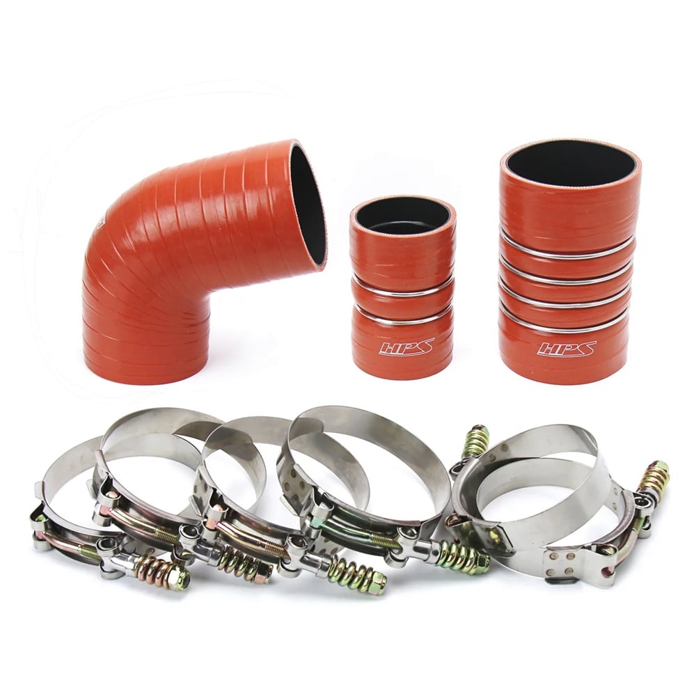 HPS High Temp Reinforced Silicone Intercooler Boot Kit for 06-10 GM 6.6L Duramax LLY and LBZ and LMM