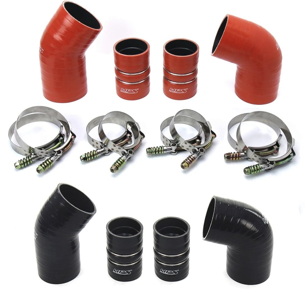 HPS High Temp Reinforced Silicone Intercooler Boot Kit for 04.5-05 GM 6.6L Duramax LLY