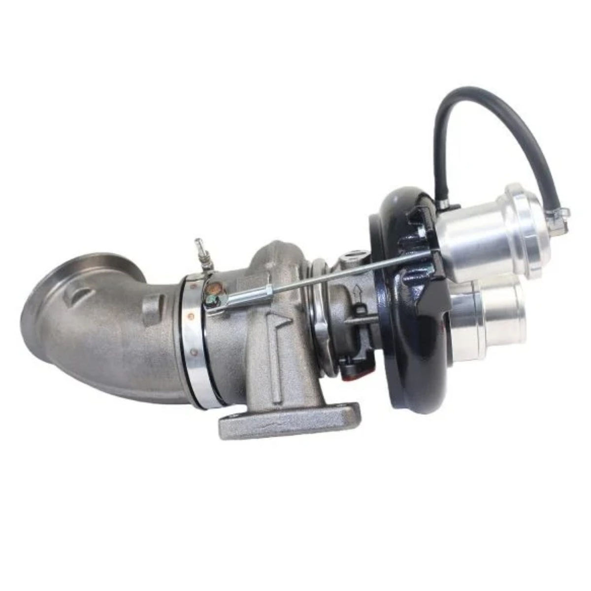 Bully Dog Quick Spool Turbo with black powder-coated housing for 2004.5-2007 Dodge 5.9L Cummins