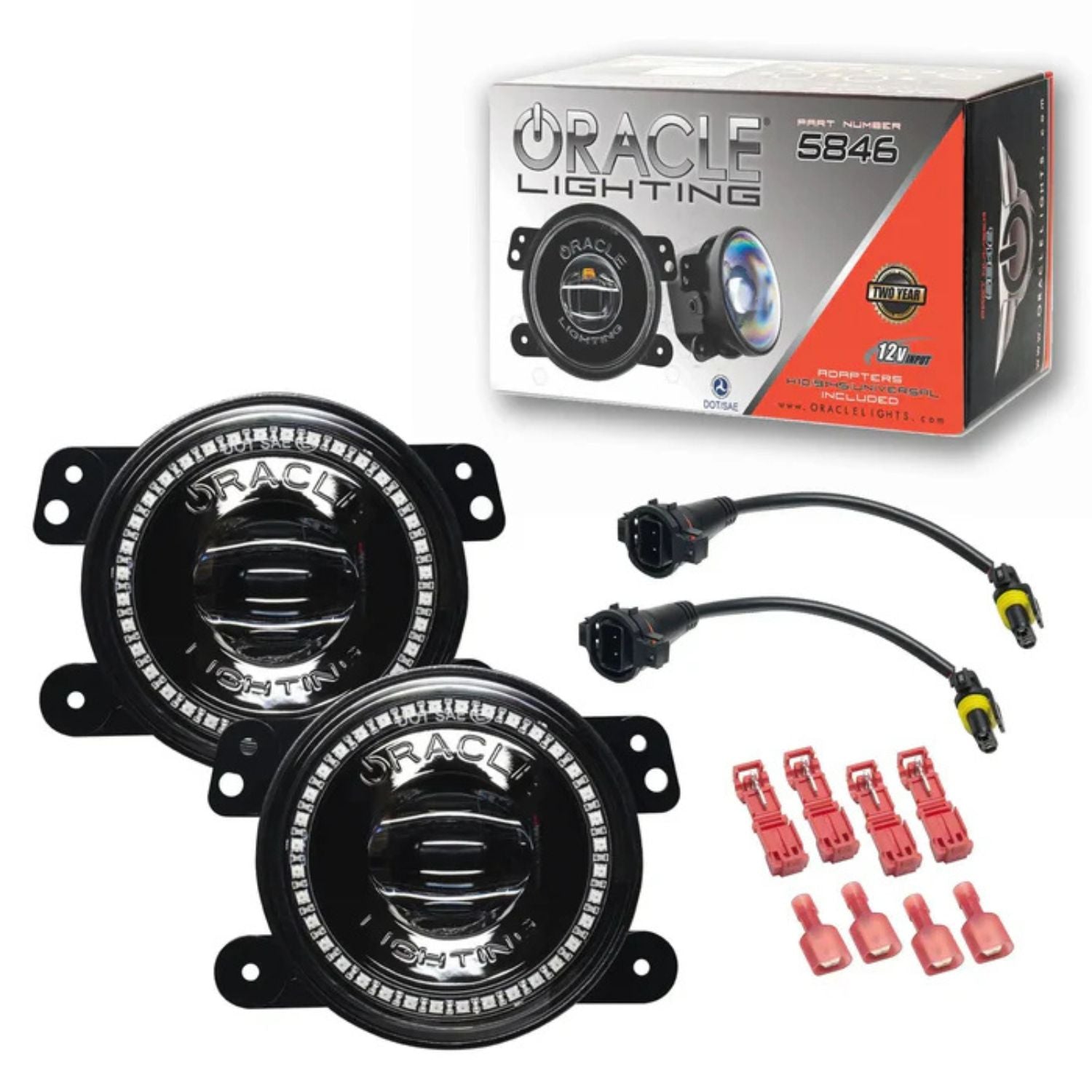 Oracle fog lights Jeep JK off road lighting beam pattern nighttime visibility