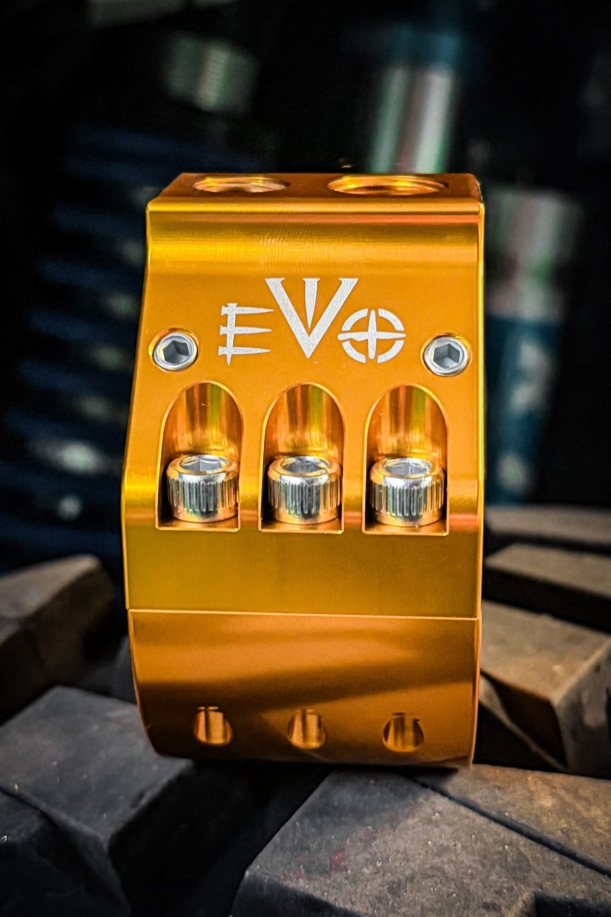 EVO Manufacturing 2" Tie Rod Clamp, Stabilizer or Ram Gold Anodize