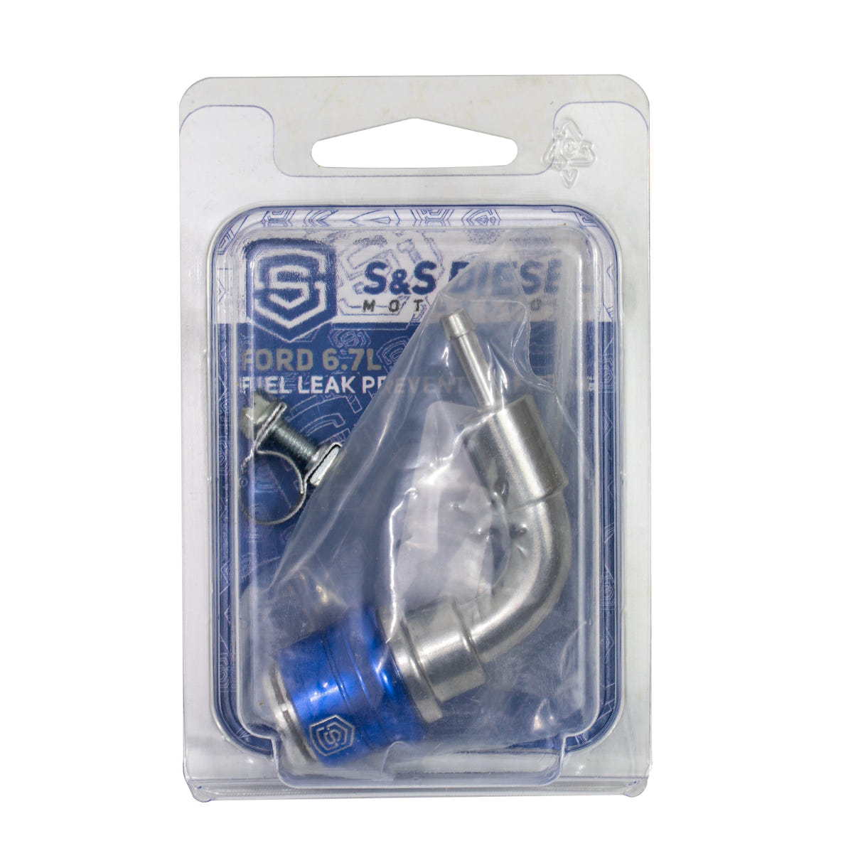 S&amp;S Diesel Motorsport Fuel Leak Prevention Fitting 17-26 Ford 6.7L Powerstroke