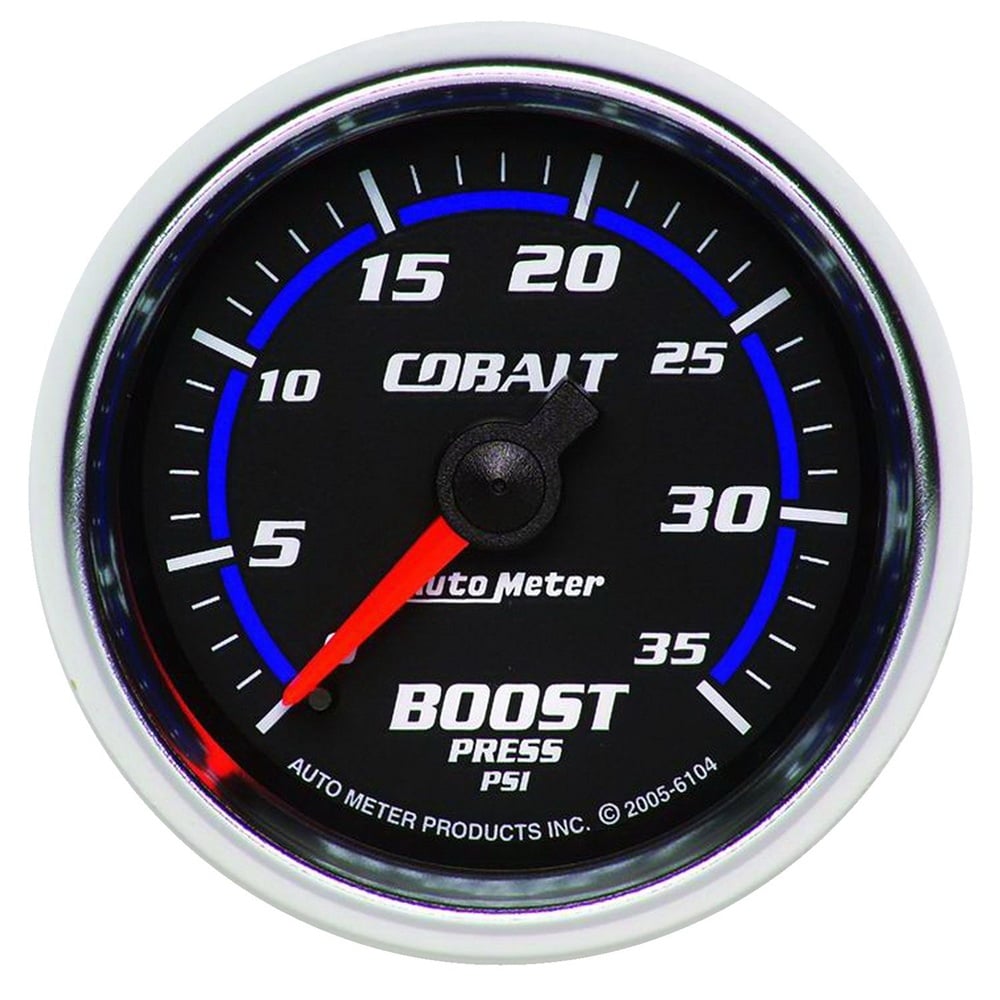 Auto Meter 2-1 and 16" Cobalt Boost Gauge either 0-35 PSI either 0-60 PSI either 0-100 PSI