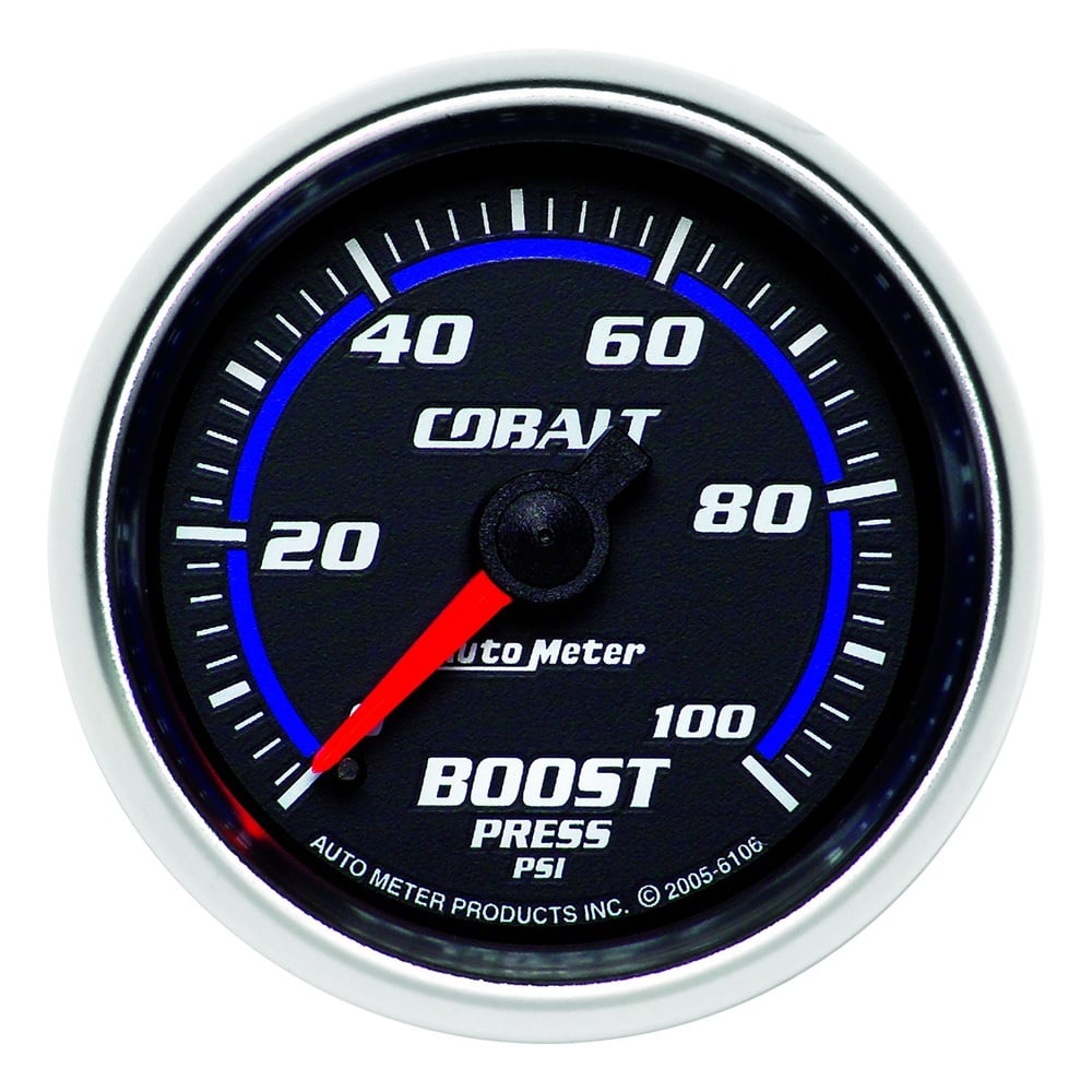Auto Meter 2-1 and 16" Cobalt Boost Gauge either 0-35 PSI either 0-60 PSI either 0-100 PSI