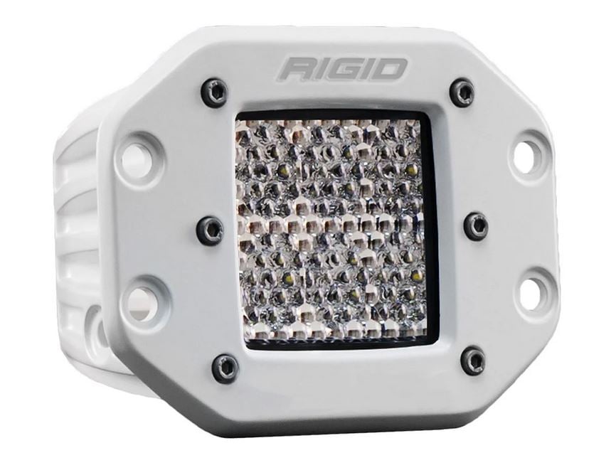 Rigid Industries D-Series PRO Hybrid Diffused size 4 LED Flush Mount Light color White Housing