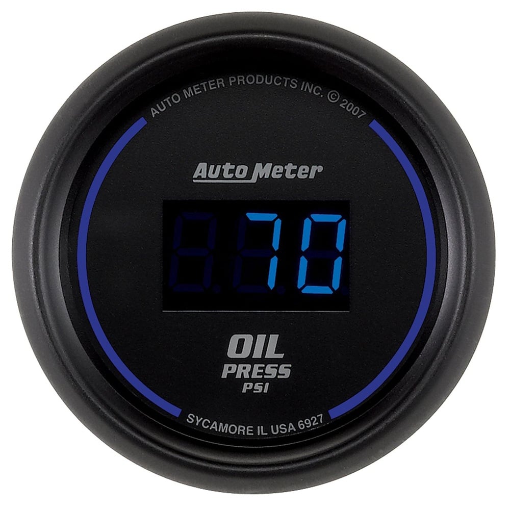 Auto Meter 2-1 and 16" Cobalt Digital Oil Pressure Gauge 5-100 PSI