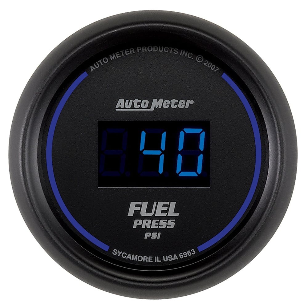 Auto Meter 2-1 and 16" Cobalt Digital Fuel Pressure Gauge 0-100 PSI