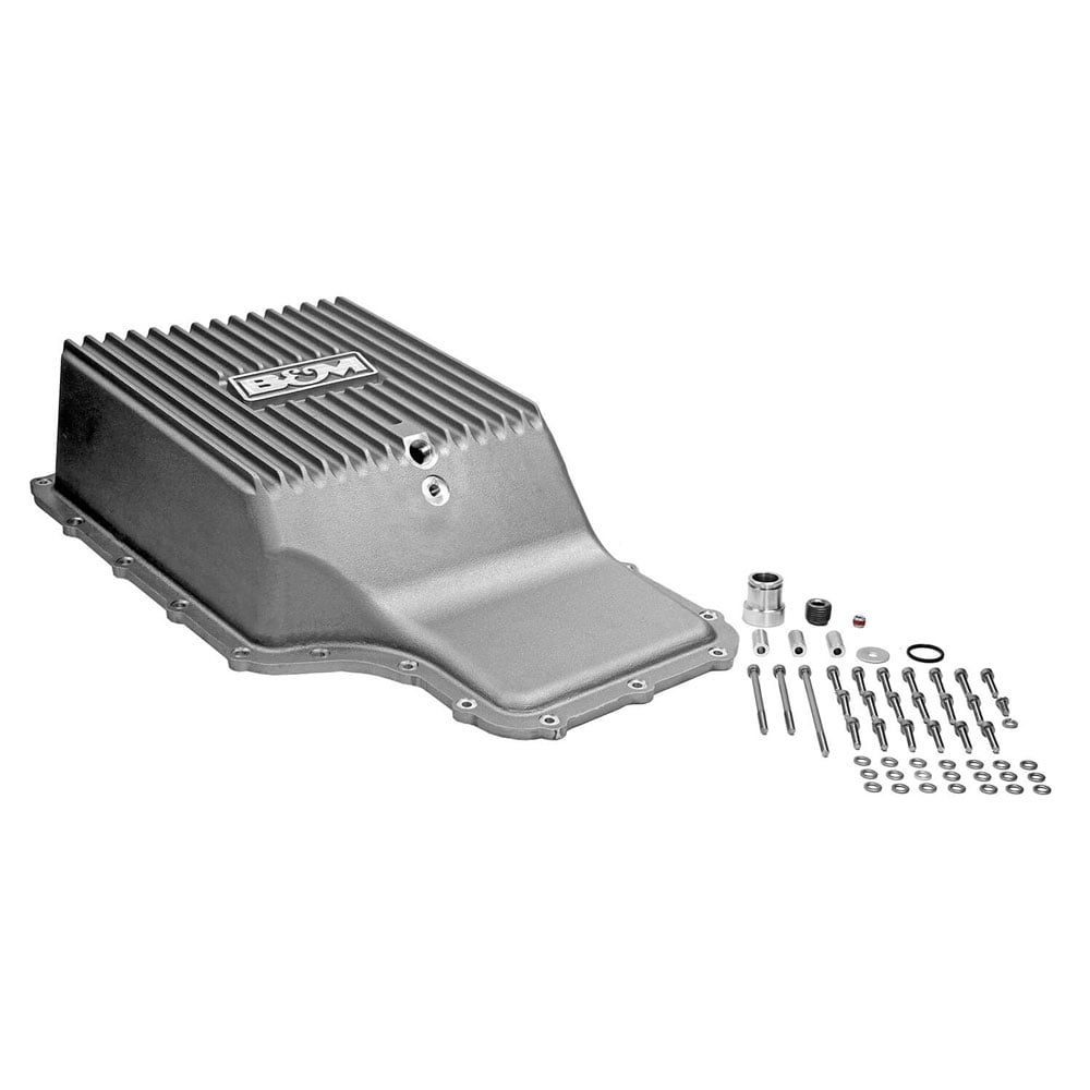 B&amp;M HI-Tek Deep Transmission Pan for 11-19 Ford 6.7L Powerstroke