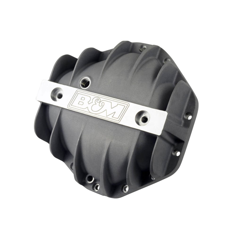 B&amp;M Hi-Tek Natural Aluminum Corporate 14 Bolt Differential Cover 73-00 GM Diesel