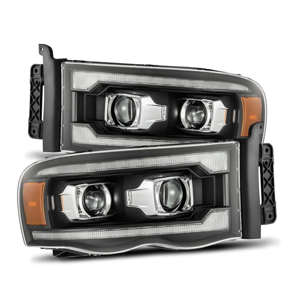 Alpharex PRO-Series Black Halogen Projector Headlights for 03-05 Dodge Ram 5.9L Cummins