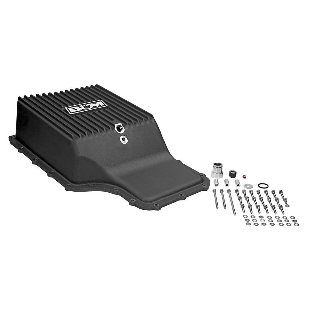 B&amp;M HI-Tek Deep Transmission Pan for 11-19 Ford 6.7L Powerstroke