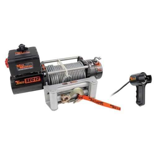 Mile Marker Tough Series Waterproof Electric Winches SEC12 12,000