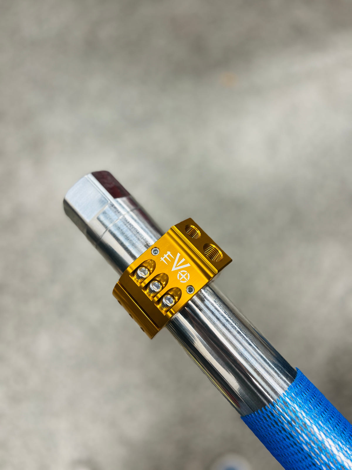 EVO Manufacturing 2" Tie Rod Clamp, Stabilizer or Ram Gold Anodize