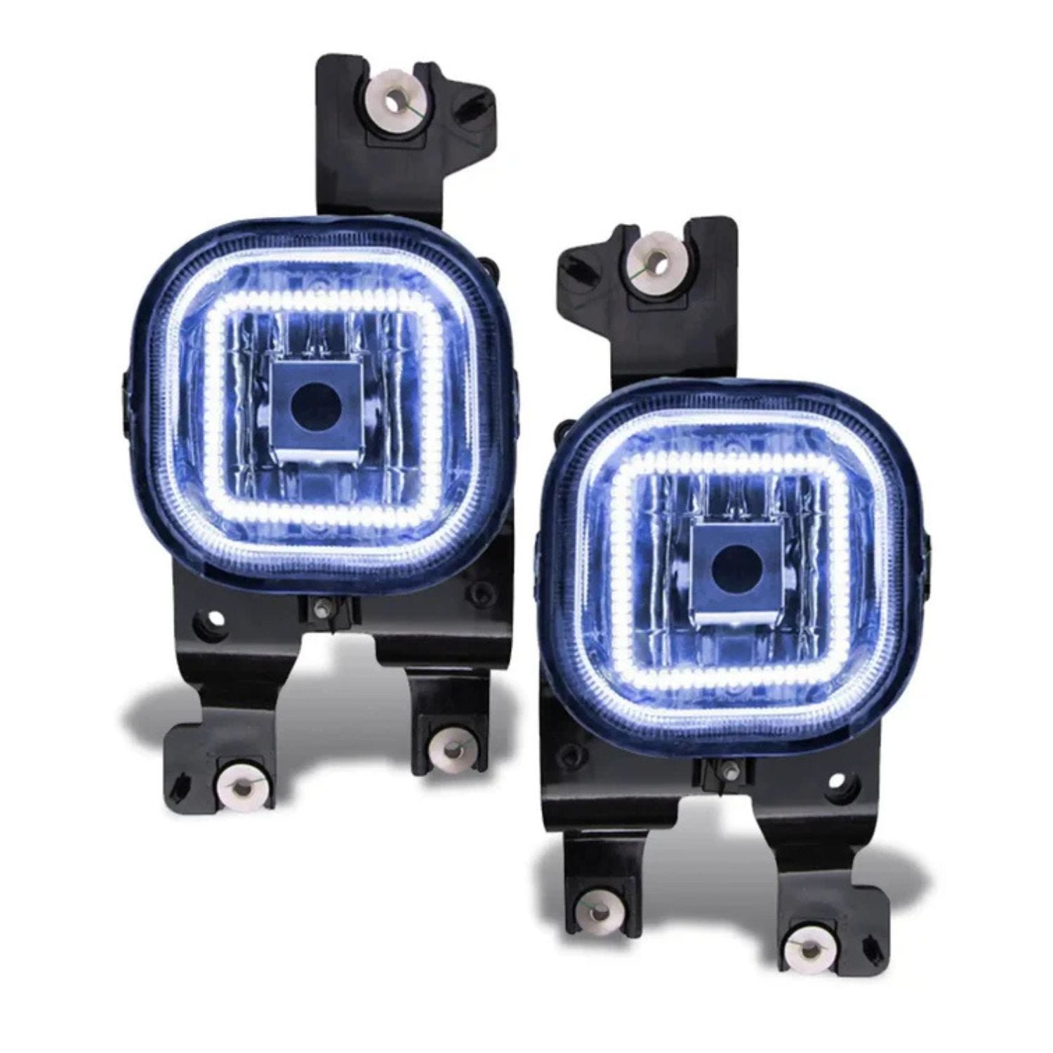 White SMD halo fog lights for Ford Super Duty 2008-2010 OEM fit upgrade