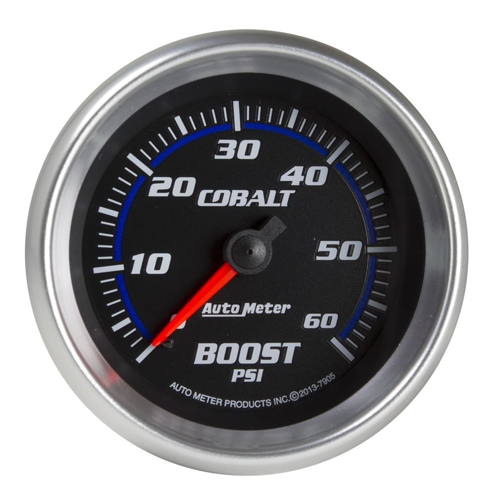 Auto Meter 2-5 and 8" Cobalt Boost Gauge 0-60 PSI