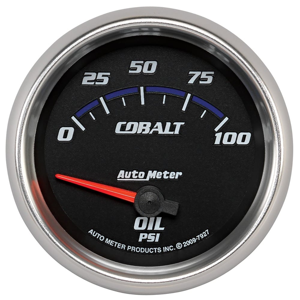 Auto Meter 2-5 and 8" Cobalt Oil Pressure Gauge 0-100 PSI