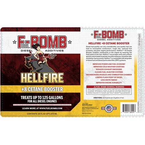 hellfire herbicide activator Fuel Bomb: HELLFIRE +8 Cetane Booster Diesel Fuel Additive – Diesel Power Products