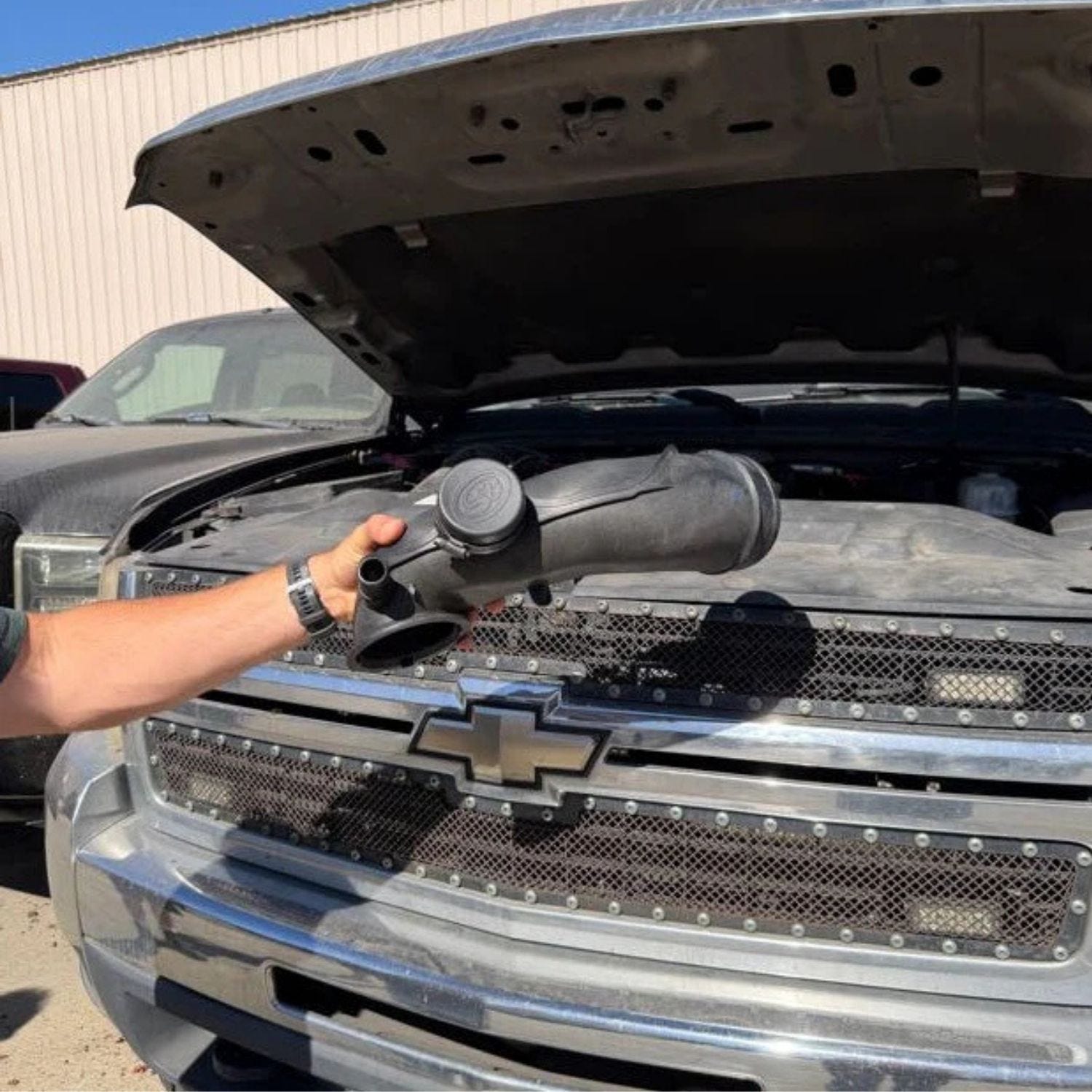 S&amp;B intake resonator delete for GM 6.6L Duramax trucks