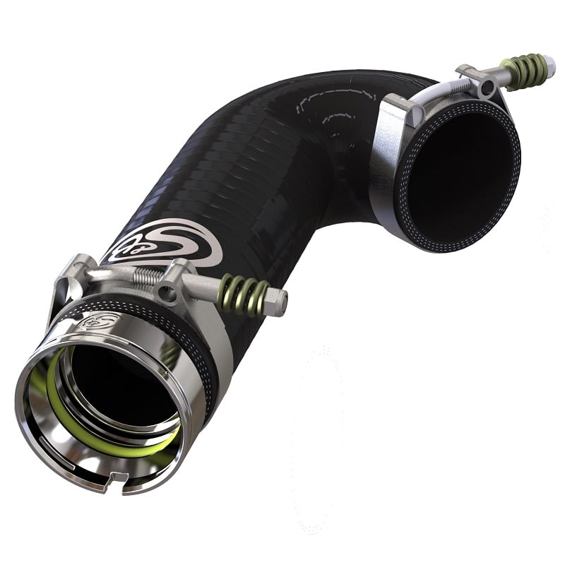 S&amp;B Resonator Delete Hot Side Intercooler Pipe for 20-25 GM 3.0L Duramax LM2 and LZ0