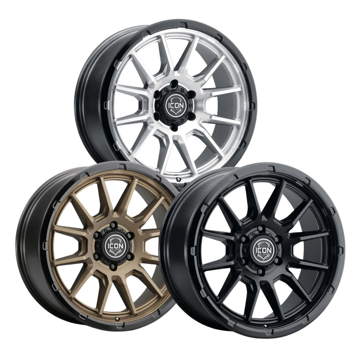 ICON Alloys Cajon 20x9 aluminum alloy wheel for Ford F-150 trucks with a 6x135mm bolt pattern