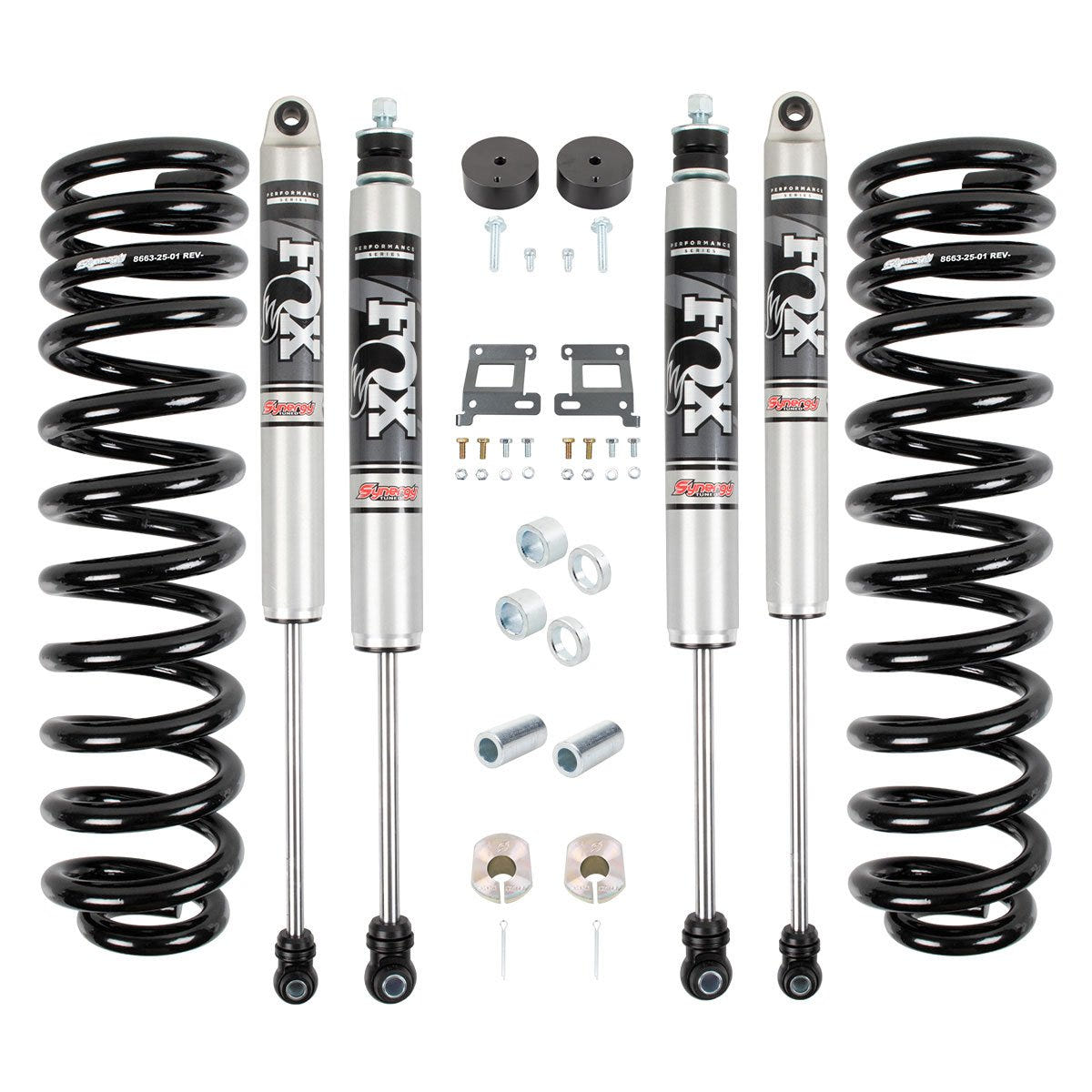 Synergy Manufacturing Leveling System with Fox Shocks for 05-25 Ford F250 and F350