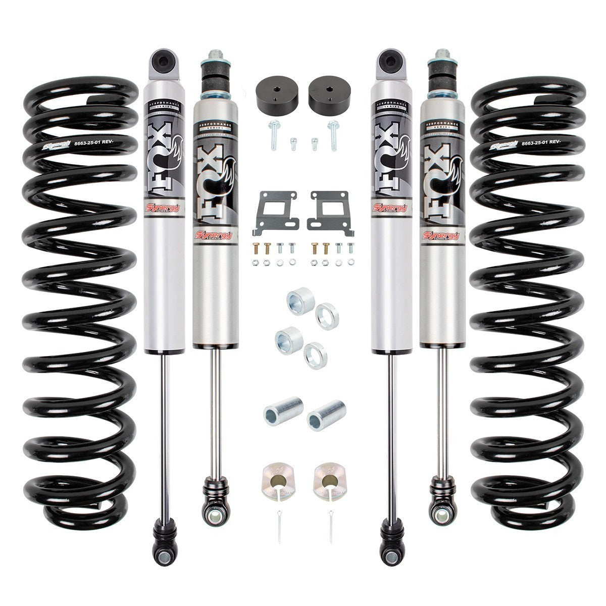 synergy FORCE SET ポンプ付き Synergy Manufacturing Leveling System with Fox Shocks 05-25 Ford