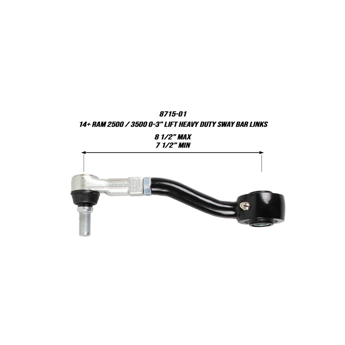 Synergy Heavy Duty Sway Bar Links 3-6" Lift for 14-26 Ram 2500 and 3500 6.7L Cummins