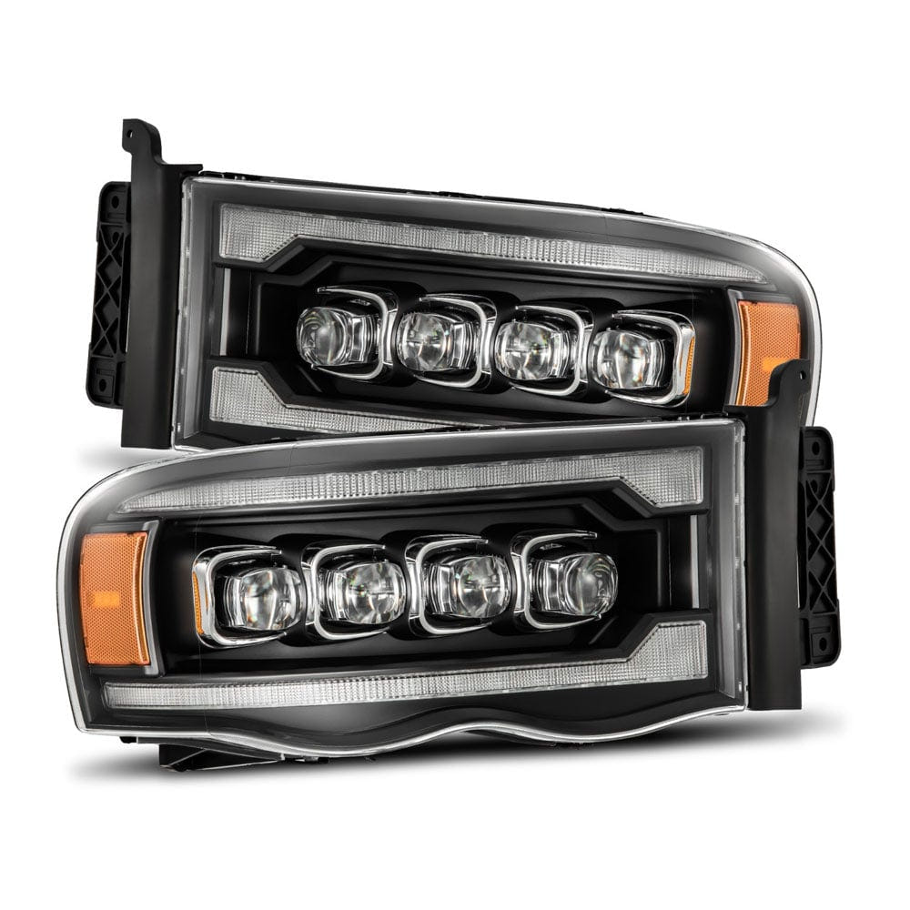 Alpharex NOVA-Series Black LED Projector Headlights for 03-05 Ram 5.9L Cummins