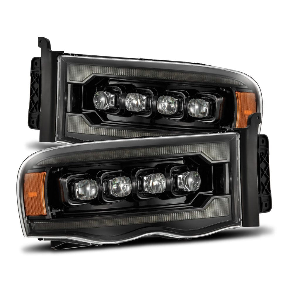 Alpharex NOVA-Series Alpha Black LED Projector Headlights for 03-05 Ram 5.9L Cummins