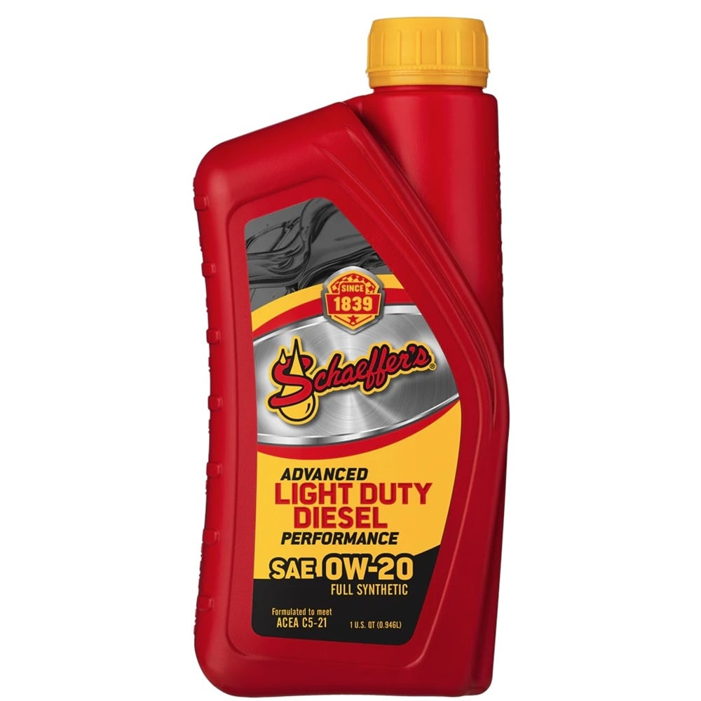 Schaeffers Oil Advanced Light Duty Performance 0W-20 Diesel Oil for 20-24 GM 3.0L Duramax LM2 and LZ0