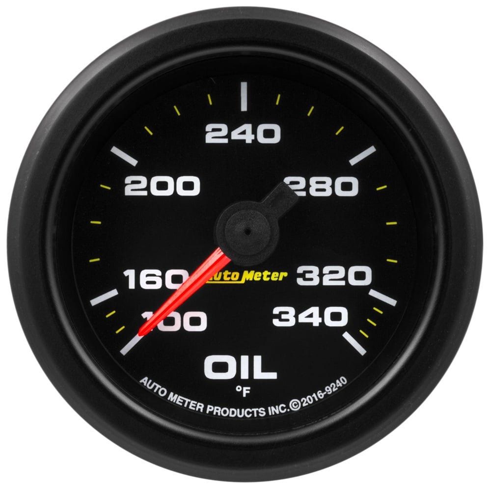 Auto Meter 2-1 and 16" Extreme Environment Oil Temperature Gauge 0-340° F