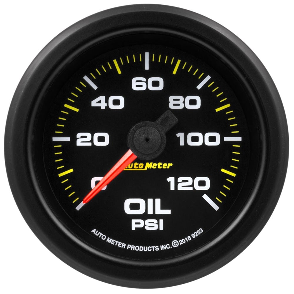 Auto Meter 2-1 and 16" Extreme Environment Oil Pressure Gauge 0-120 PSI