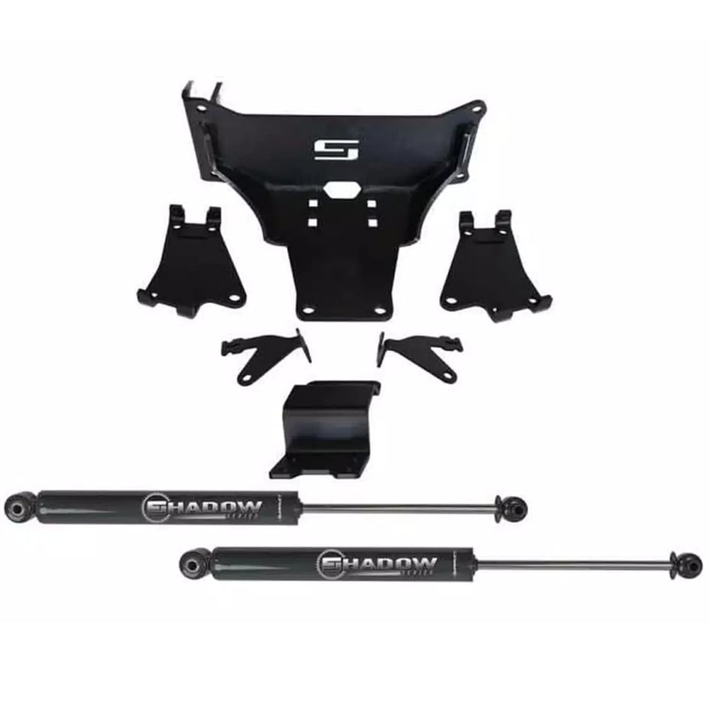 RealTruck SuperLift Dual Steering Stabilizer Kit for 99-04 Ford F-250 and F-350