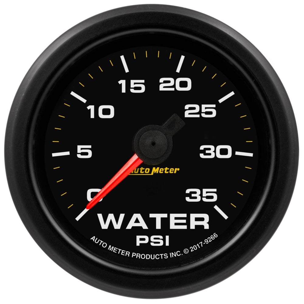 Auto Meter 2-1 and 16" Extreme Environment Water Pressure Gauge 0-35 PSI