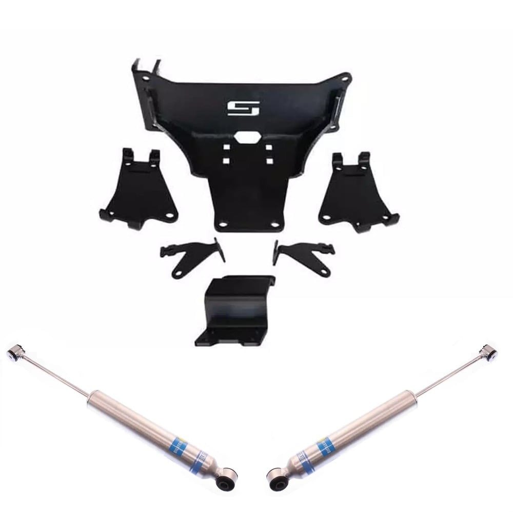 RealTruck SuperLift Dual Steering Stabilizer Kit for 99-04 Ford F-250 and F-350
