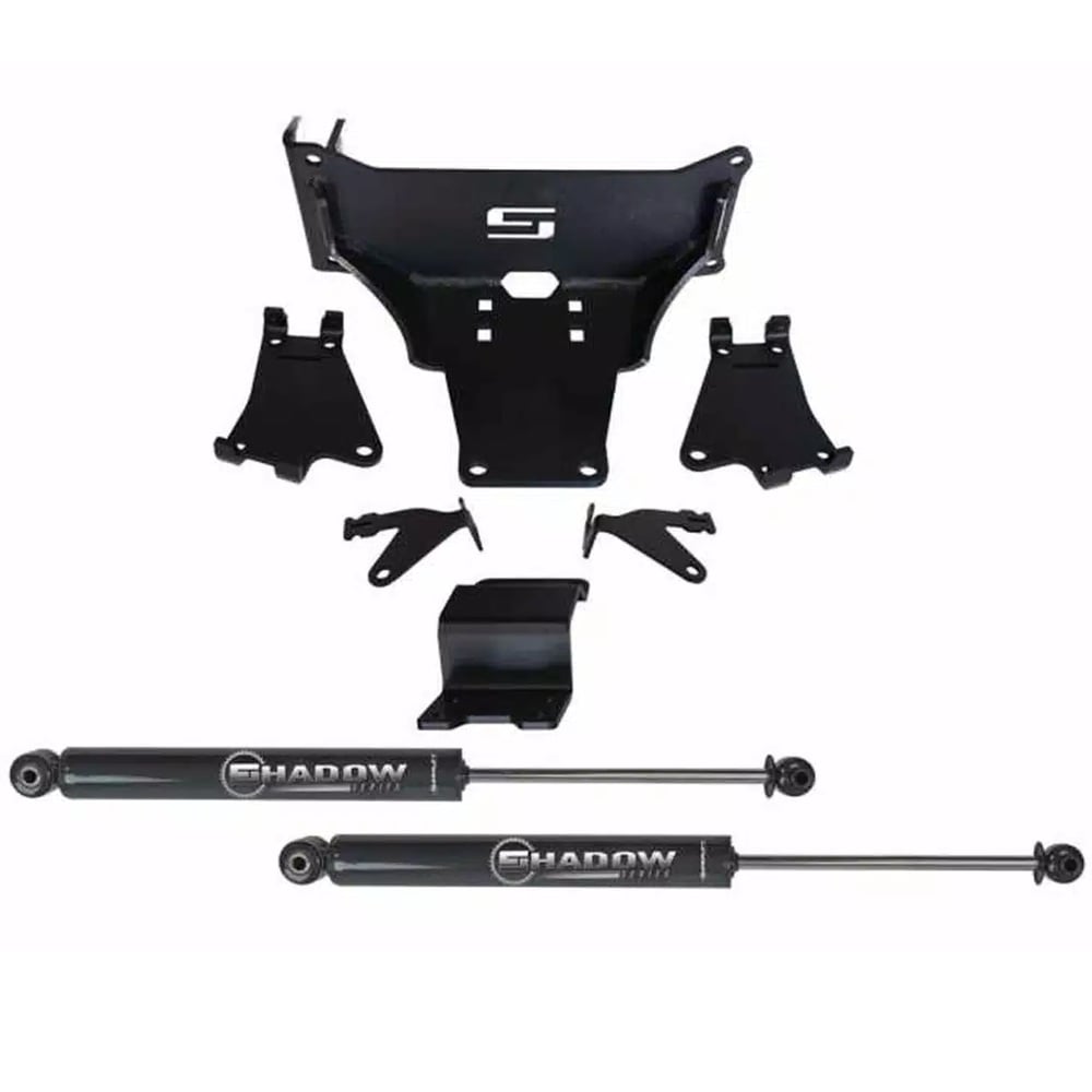 RealTruck SuperLift Dual Steering Stabilizer Kit for 05-22 Ford F-250 and F-350