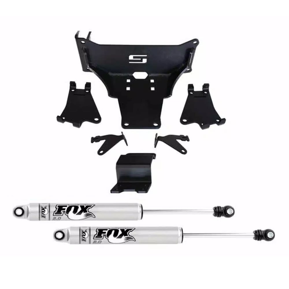 RealTruck SuperLift Dual Steering Stabilizer Kit for 05-22 Ford F-250 and F-350