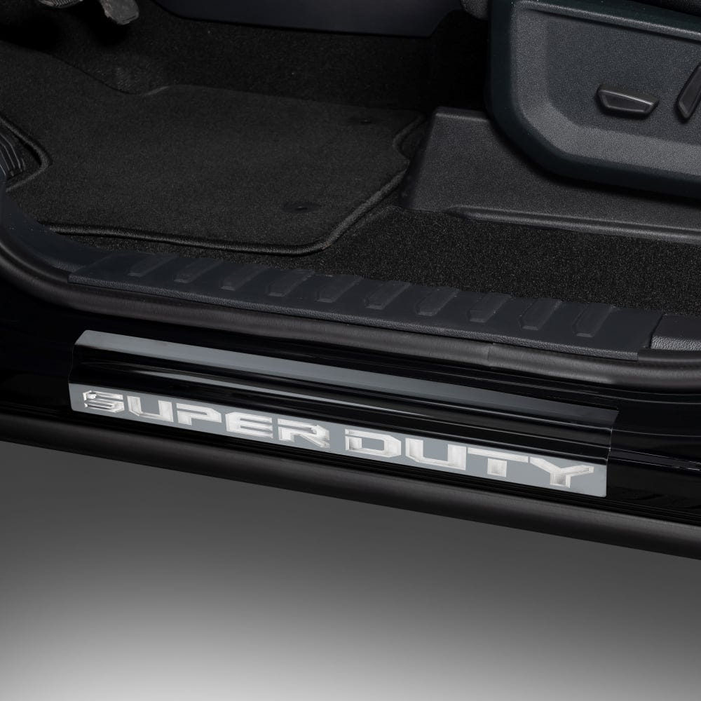 Putco Black Door Sill Plates Kits made for 99-22 Ford F-250 and F-350 and F-450 and F-550