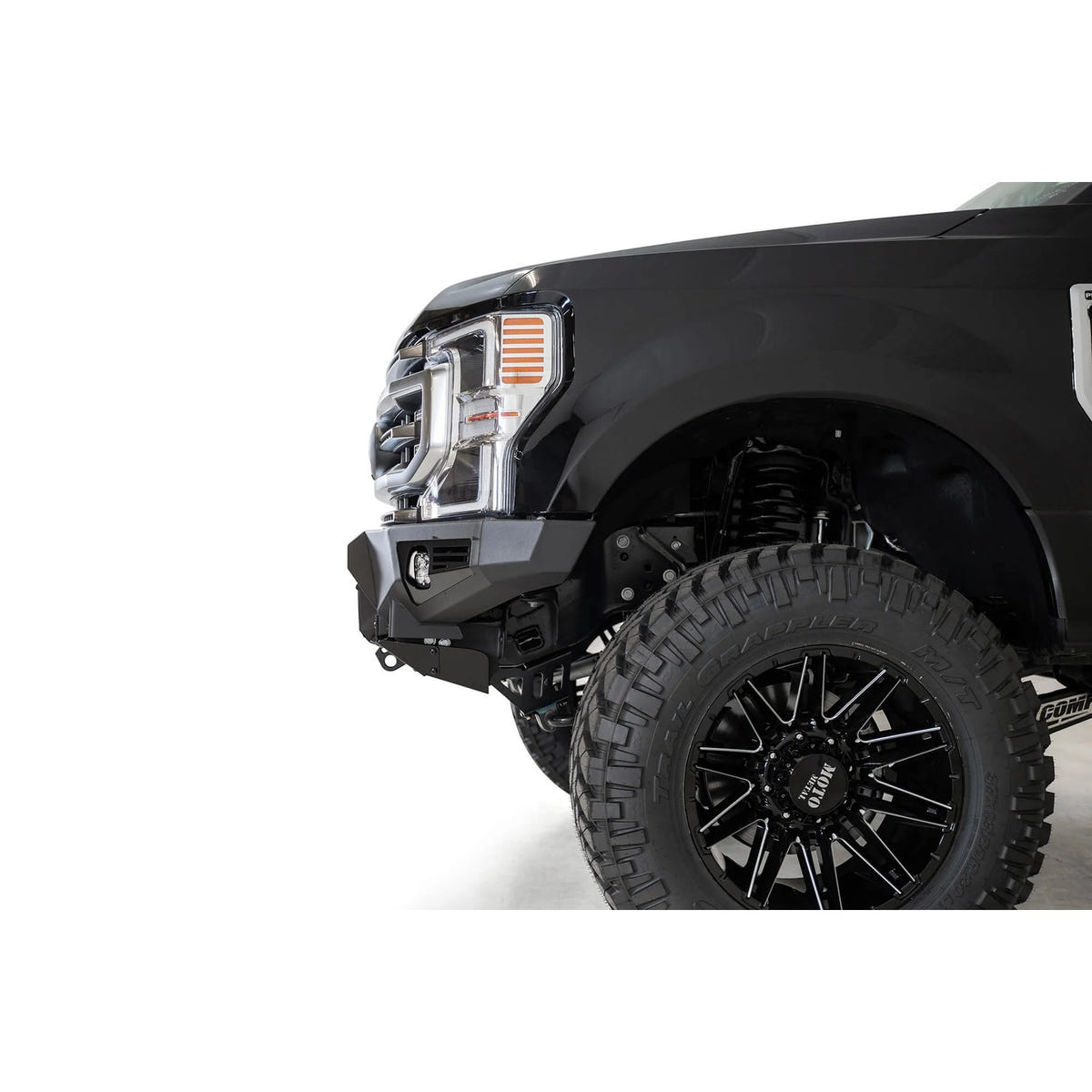 Addictive Desert Designs Bomber Front Bumper With Baja Designs Light Mounts 17-22 Ford 6.7L Super Duty