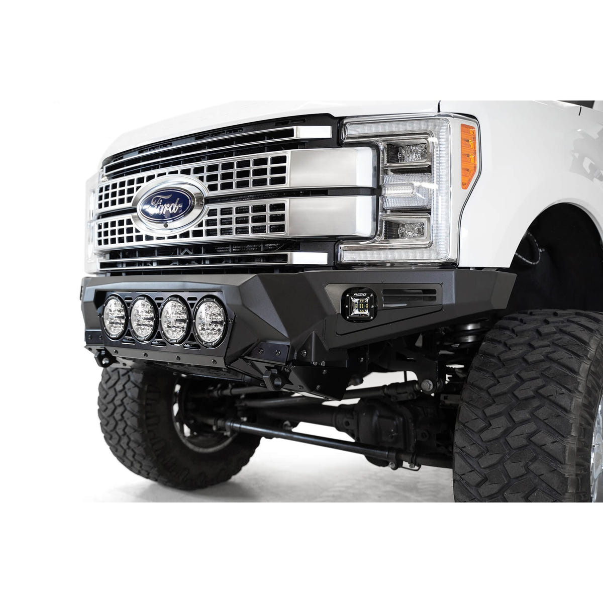 Addictive Desert Designs Bomber Front Bumper With RIGID Light Mounts 17-22 Ford 6.7L Super Duty