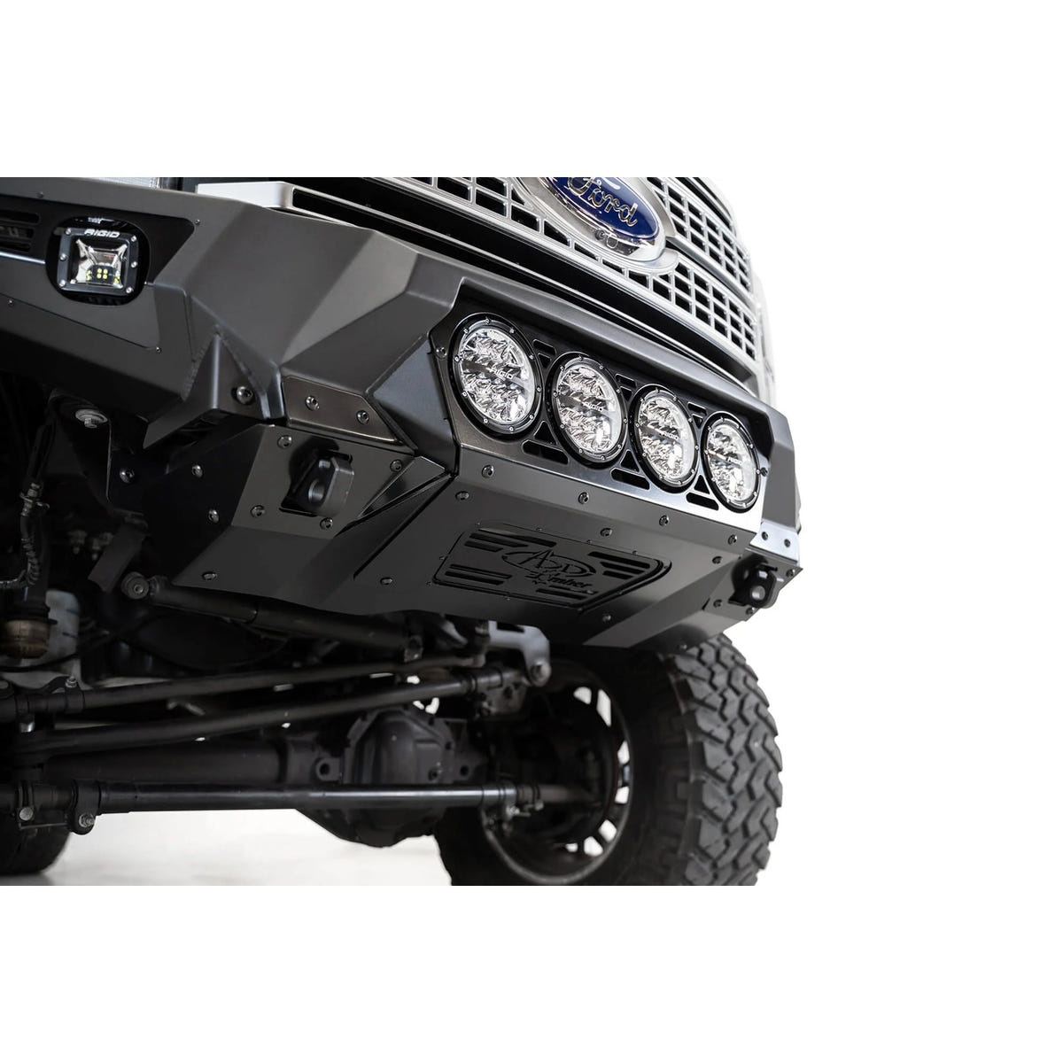 Addictive Desert Designs Bomber Front Bumper With RIGID Light Mounts 17-22 Ford 6.7L Super Duty