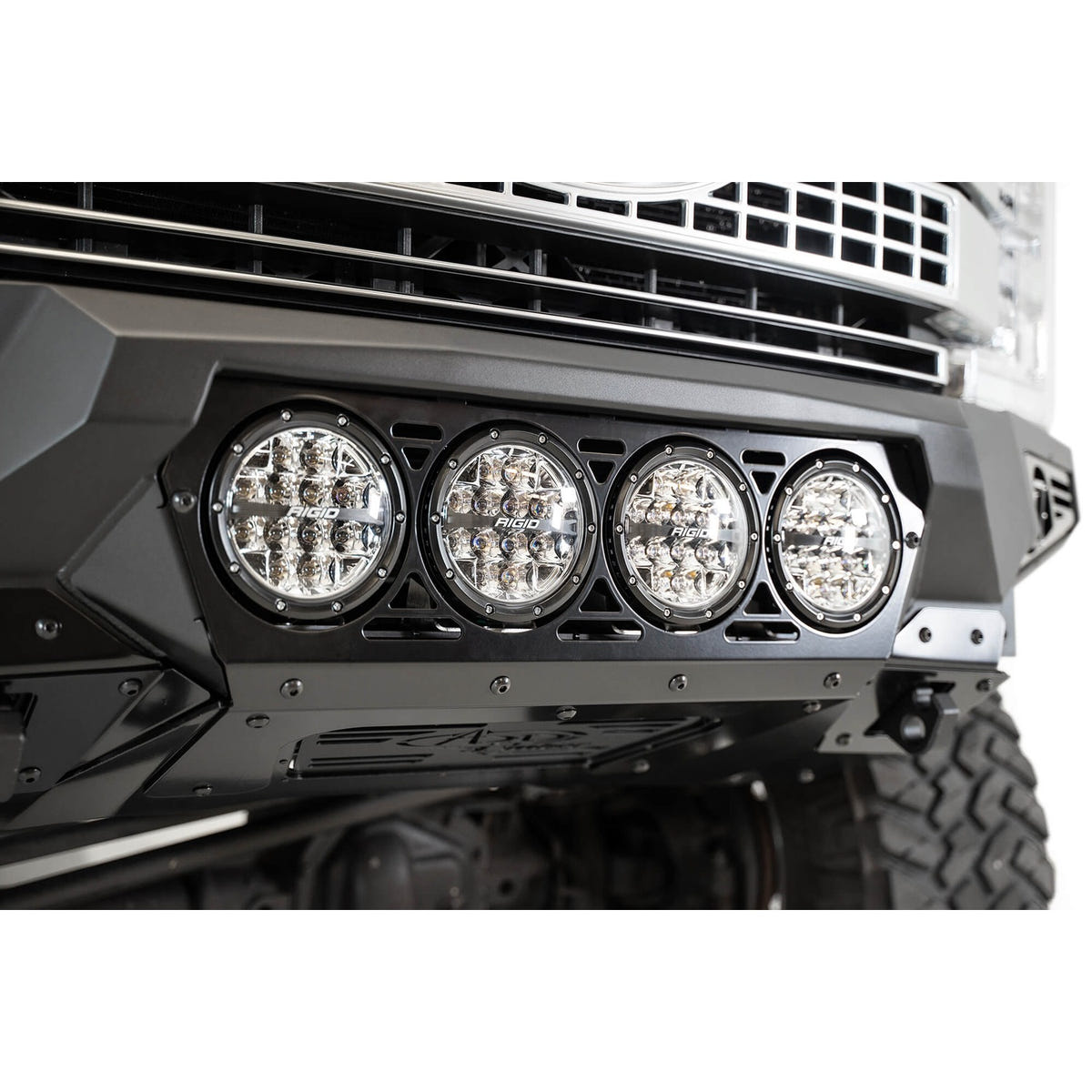 Addictive Desert Designs Bomber Front Bumper With RIGID Light Mounts 17-22 Ford 6.7L Super Duty