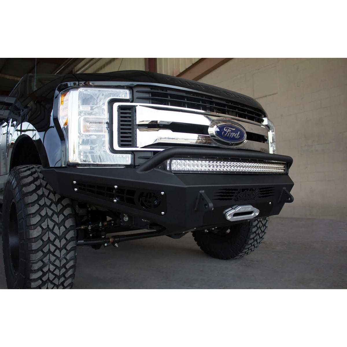 Addictive Desert Designs HoneyBadger Winch Front Bumper 17-22 Ford 6.7L Super Duty