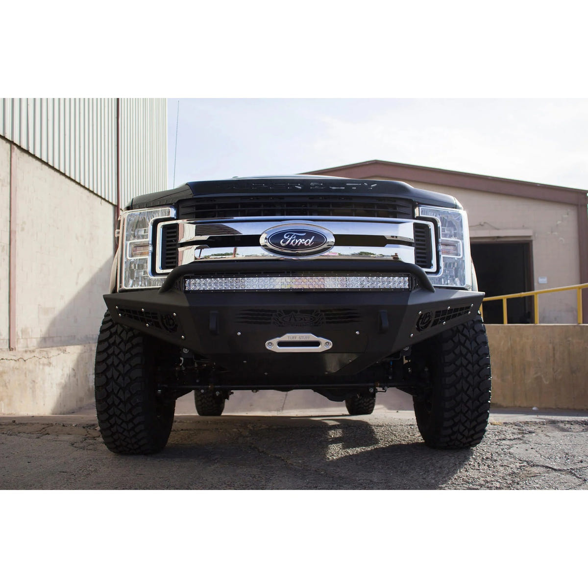Addictive Desert Designs HoneyBadger Winch Front Bumper 17-22 Ford 6.7L Super Duty