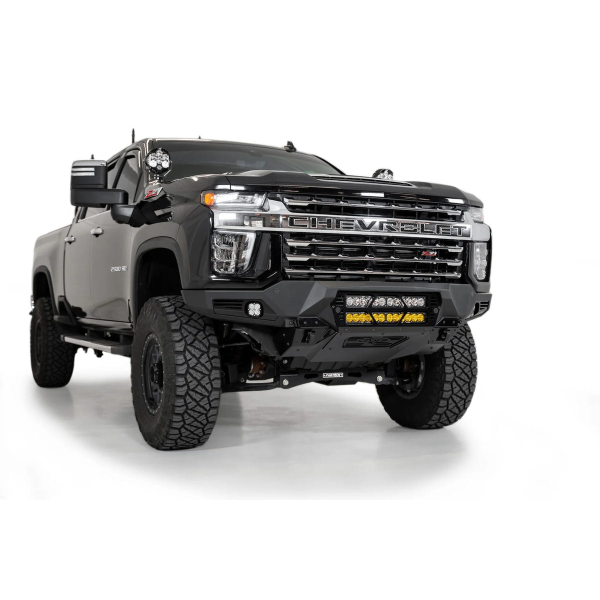 Addictive Desert Designs Bomber Front Bumper With 20-Inch Light Mounts 20-23 Chevy 6.6L Duramax