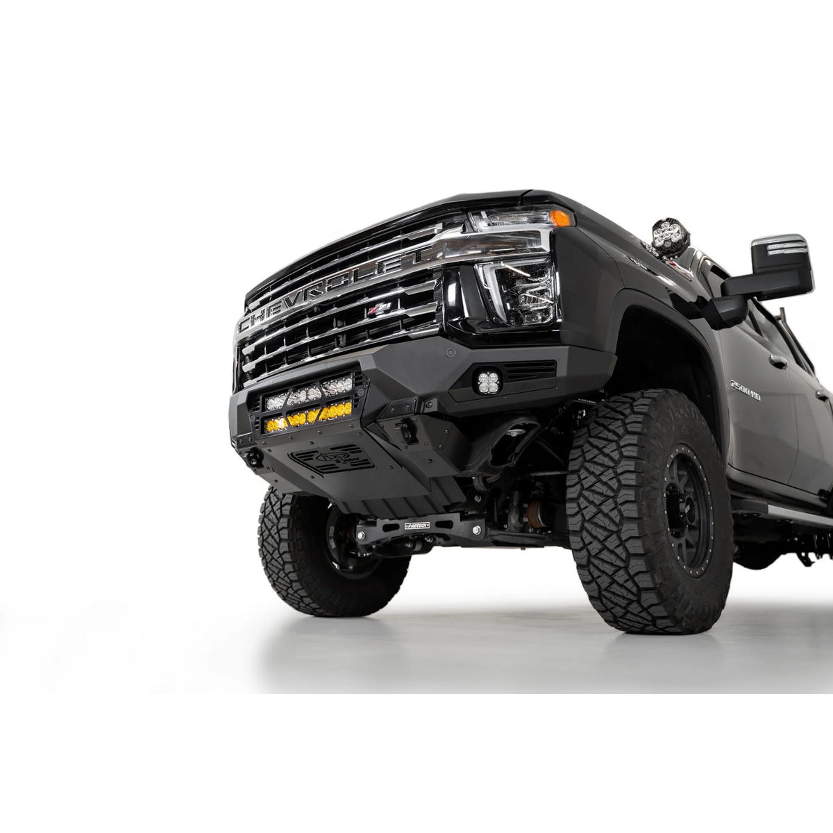 Addictive Desert Designs Bomber Front Bumper With 20-Inch Light Mounts 20-23 Chevy 6.6L Duramax