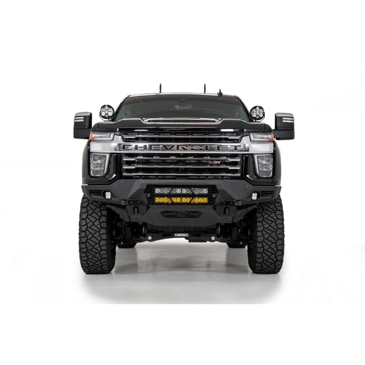 Addictive Desert Designs Bomber Front Bumper With 20-Inch Light Mounts 20-23 Chevy 6.6L Duramax